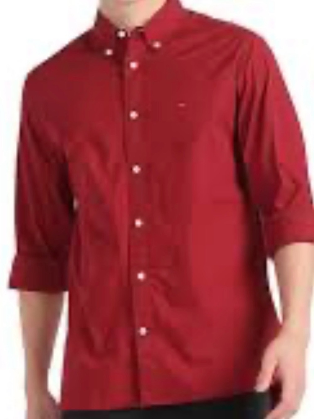 Tommy Hilfiger Men's Button-Down Shirt - Red